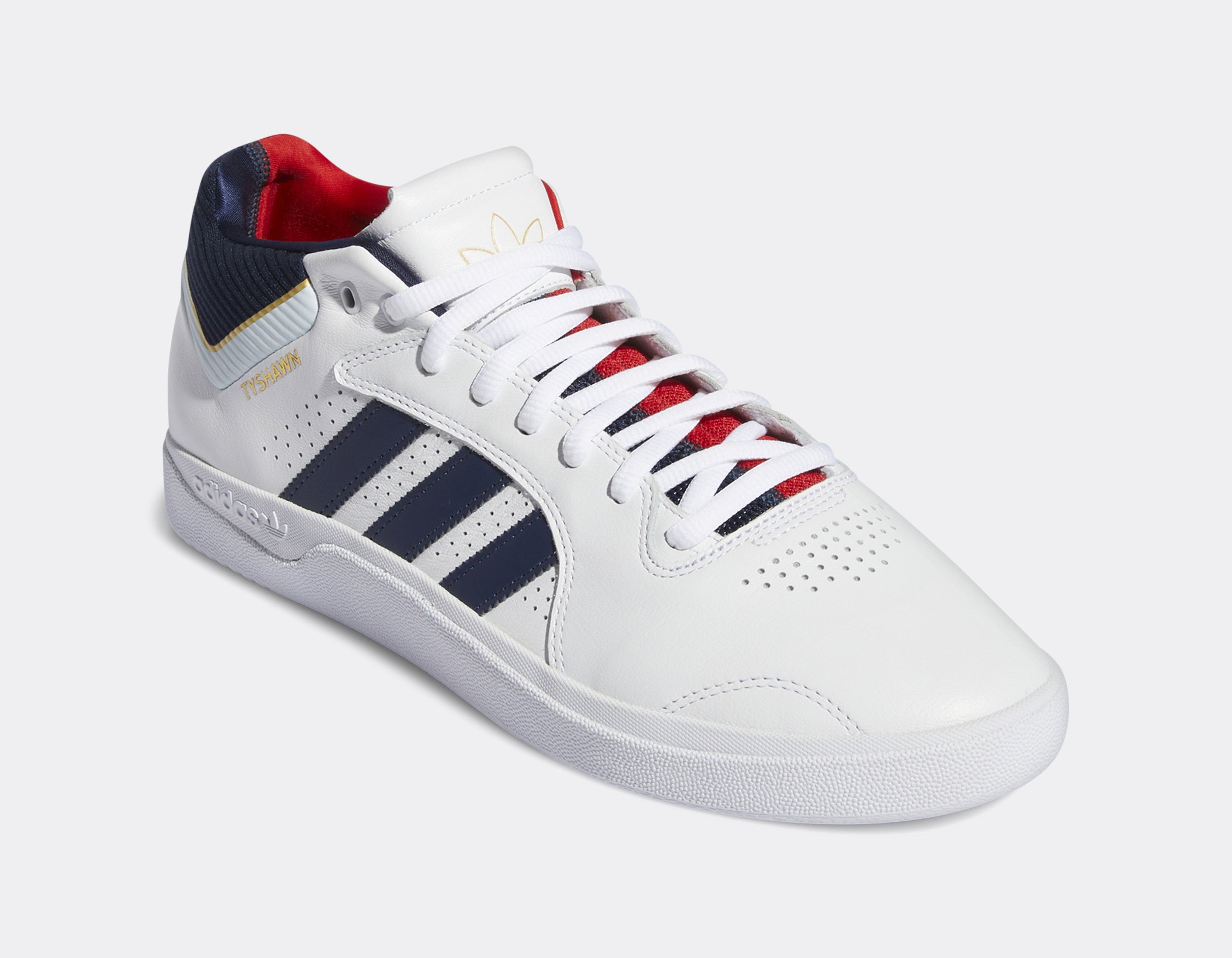 Adidas Tyshawn White/ Navy/Red