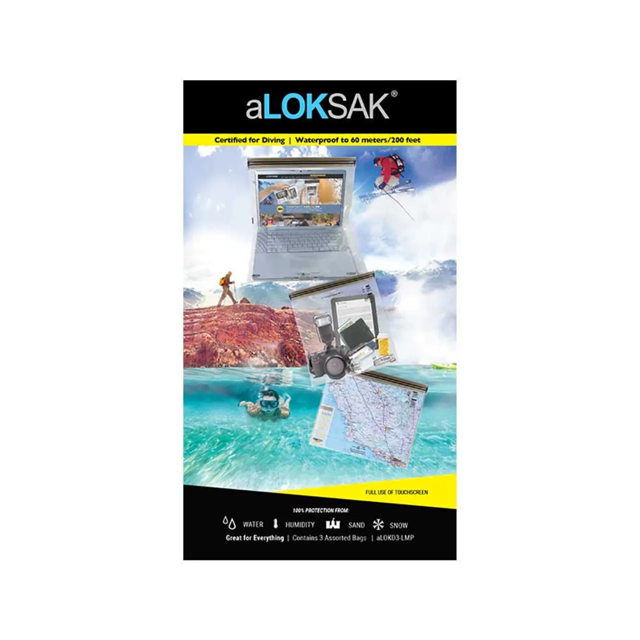 aLOKD3-LMP Waterproof Bags - 3 Pack