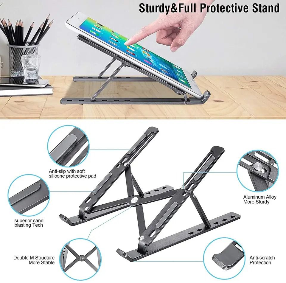 Aluminium Laptop Stand - Silver