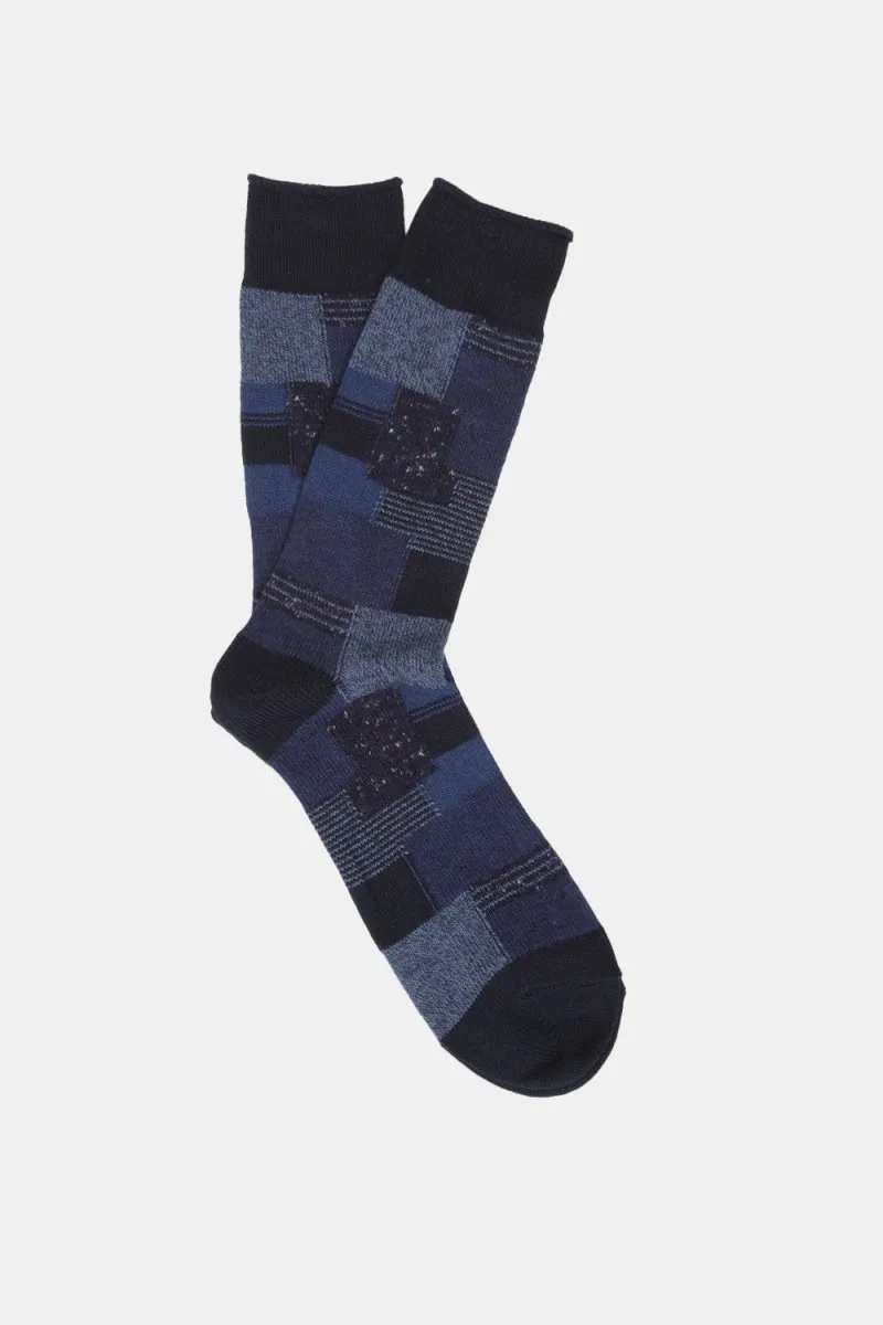 Anonymous Ism Patchwork Crew Socks (Navy)