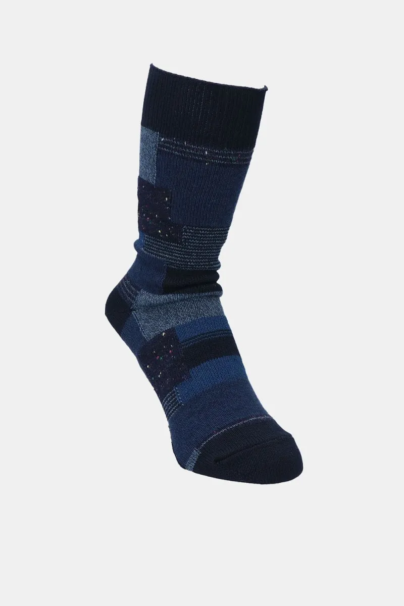 Anonymous Ism Patchwork Crew Socks (Navy)