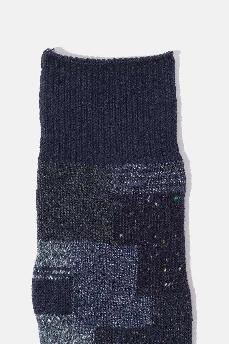 Anonymous Ism Patchwork Crew Socks (Navy)