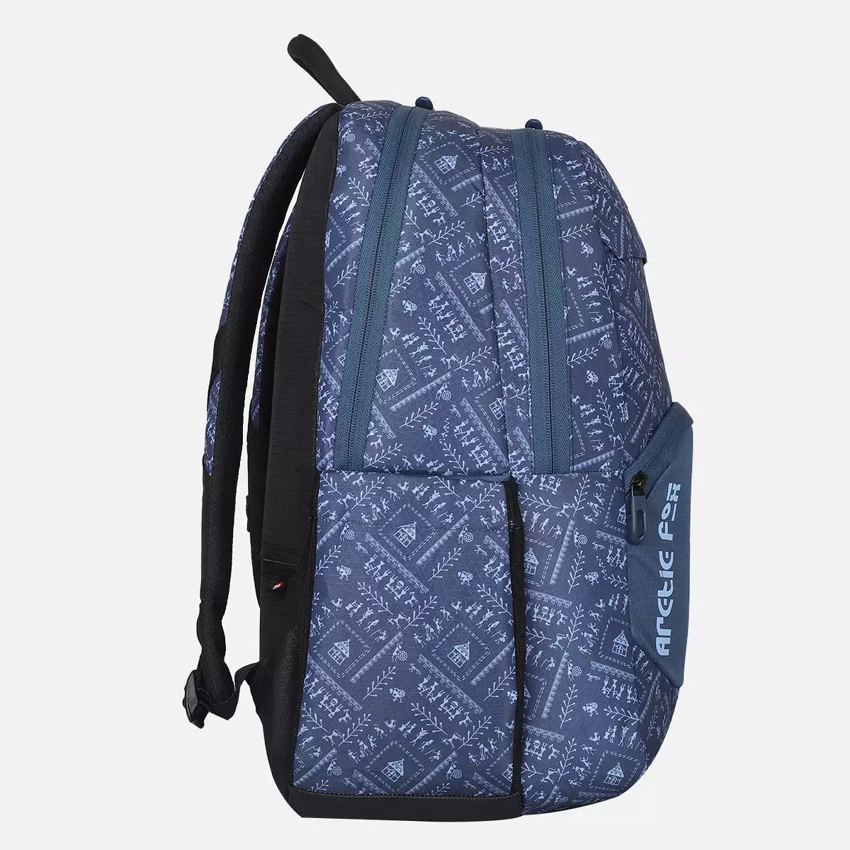 Arctic Fox Warli Dark Denim Laptop Backpack