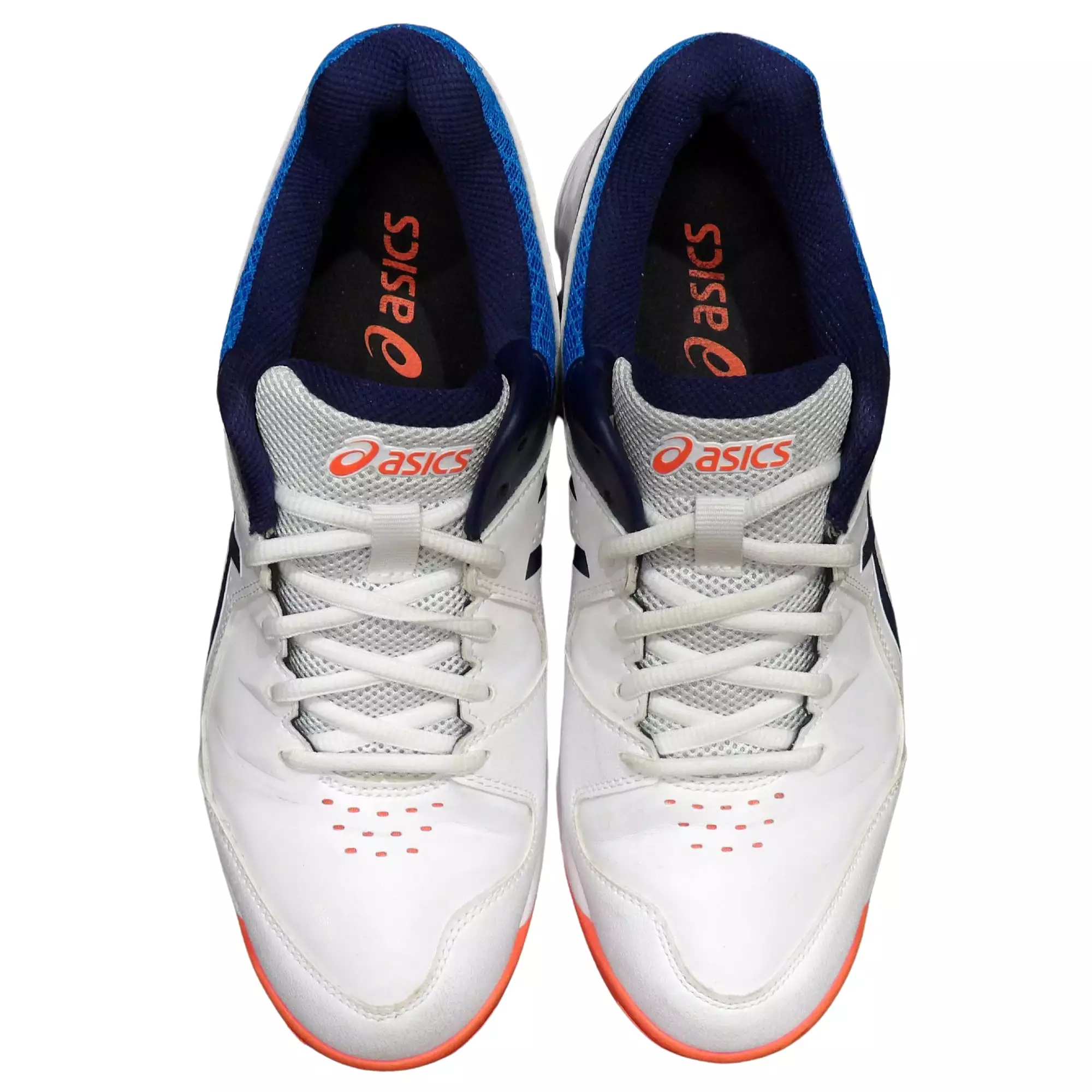 Asics Cricket Shoes, Model Gel-Peake - White/Blue/Orange