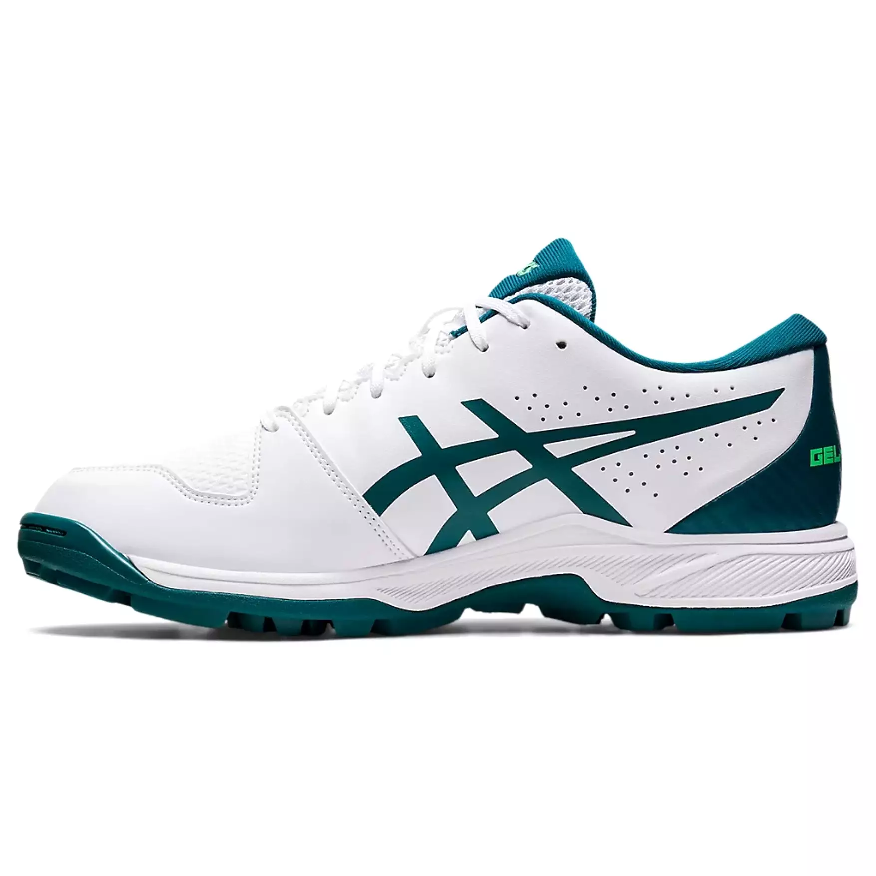 Asics Gel-Peake 2 White Velvet Pine Cricket Shoes 2024 MODEL