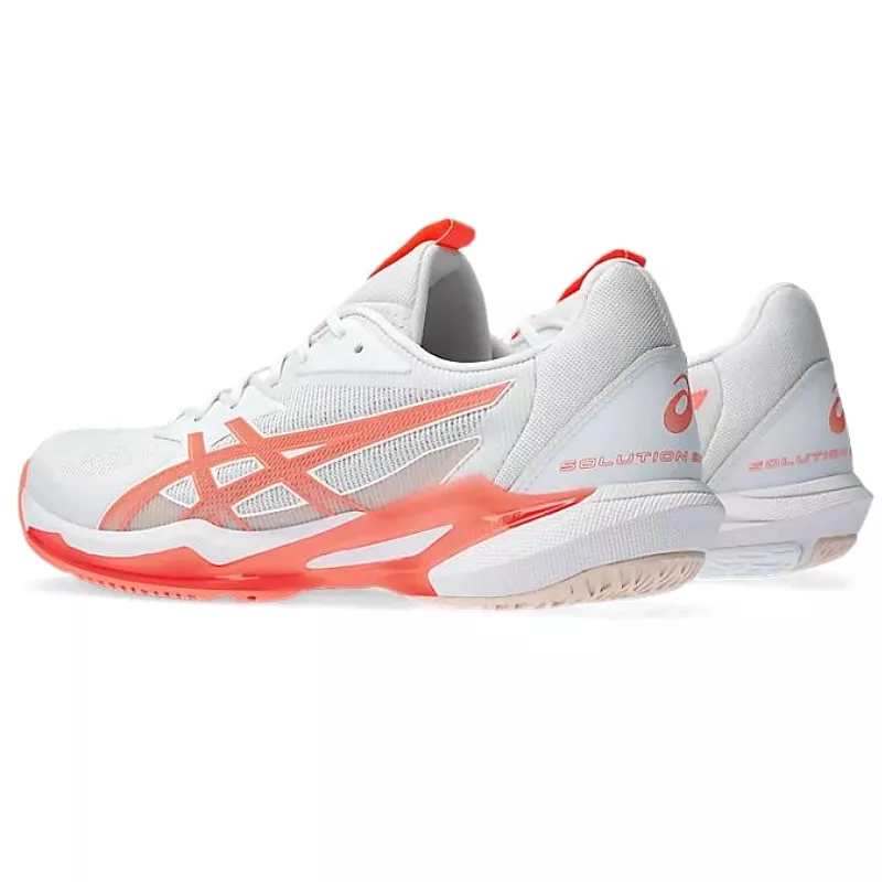 Asics Solution Speed FF 3 Women's Tennis Shoes - White/Sun Coral