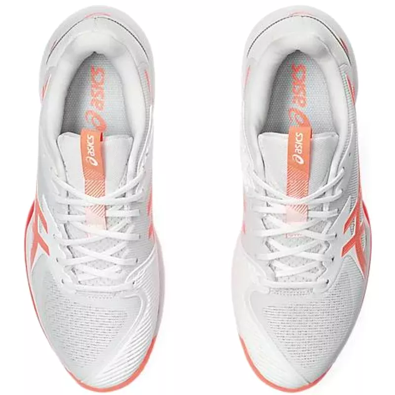 Asics Solution Speed FF 3 Women's Tennis Shoes - White/Sun Coral