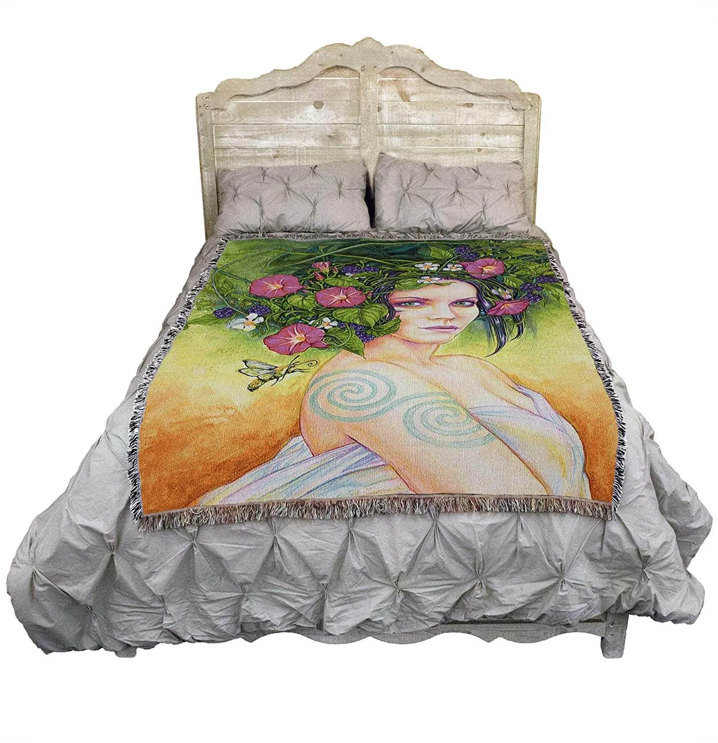 Celtic Woman & Moth Tapestry Blanket