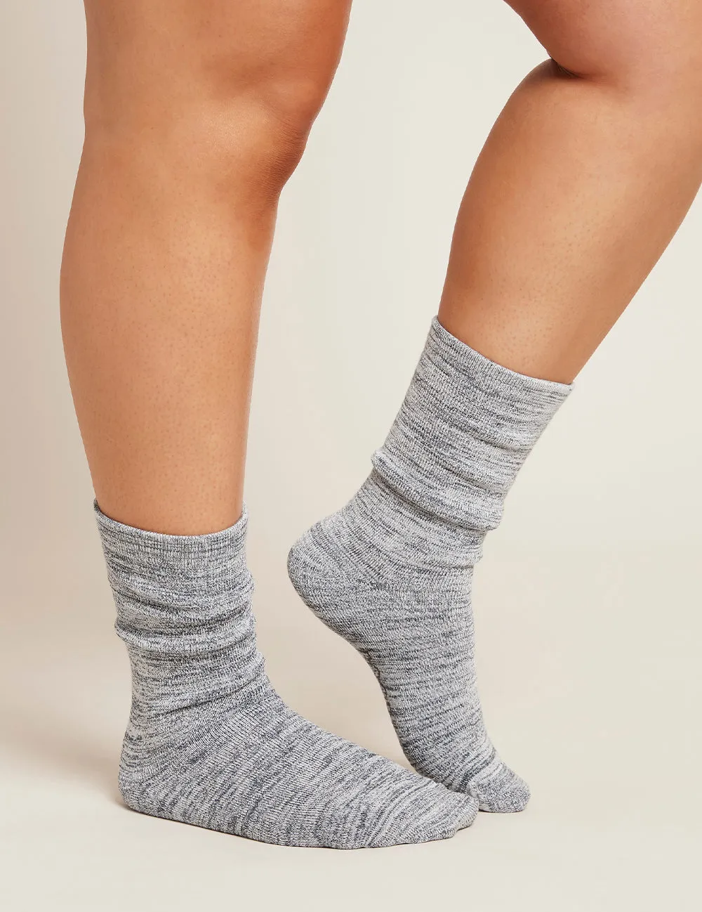 Chunky Bed Socks - Dove Marl