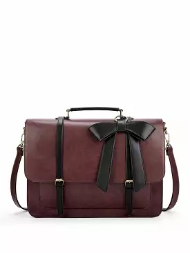 Cocoa Truffle Ecosusi Classic Bow Briefcase