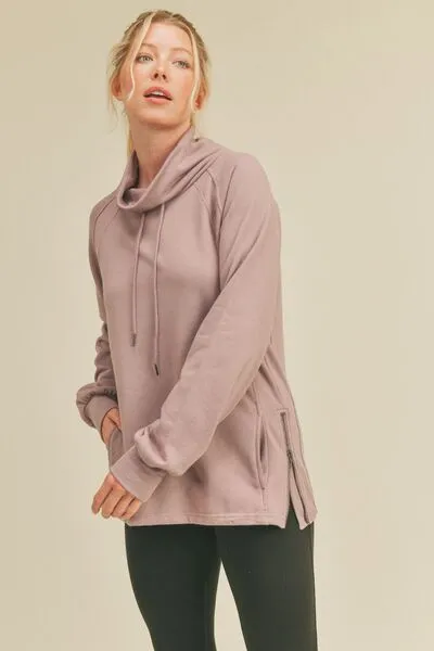 Cora Drawstring Side Zip Sweatshirt