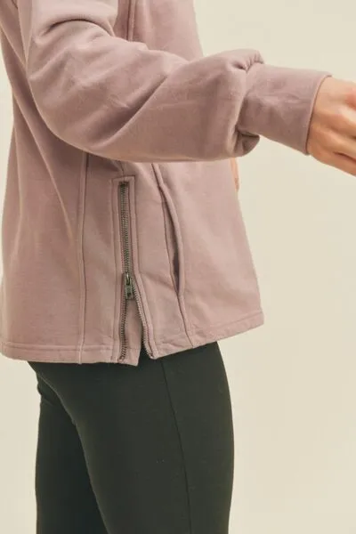 Cora Drawstring Side Zip Sweatshirt