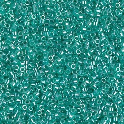 DB00-0238, Miyuki 5.2g Green Aqua Luster Lined Crystal