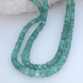 GRANDIDIERITE Faceted Beads Graduated Paraiba Blue