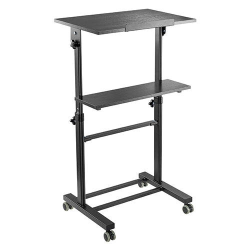 Height Adjustable Mobile Workstation With Tiltable Desktop Mount SH-WS-T01A