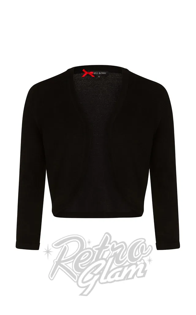 Hell Bunny Maggie Bolero in Black - L left only