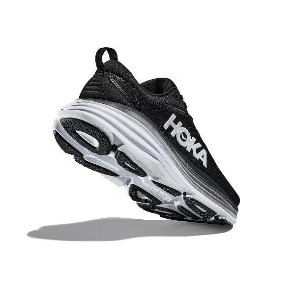 HOKA Men's Bondi 8 (Medium Width) Black/White