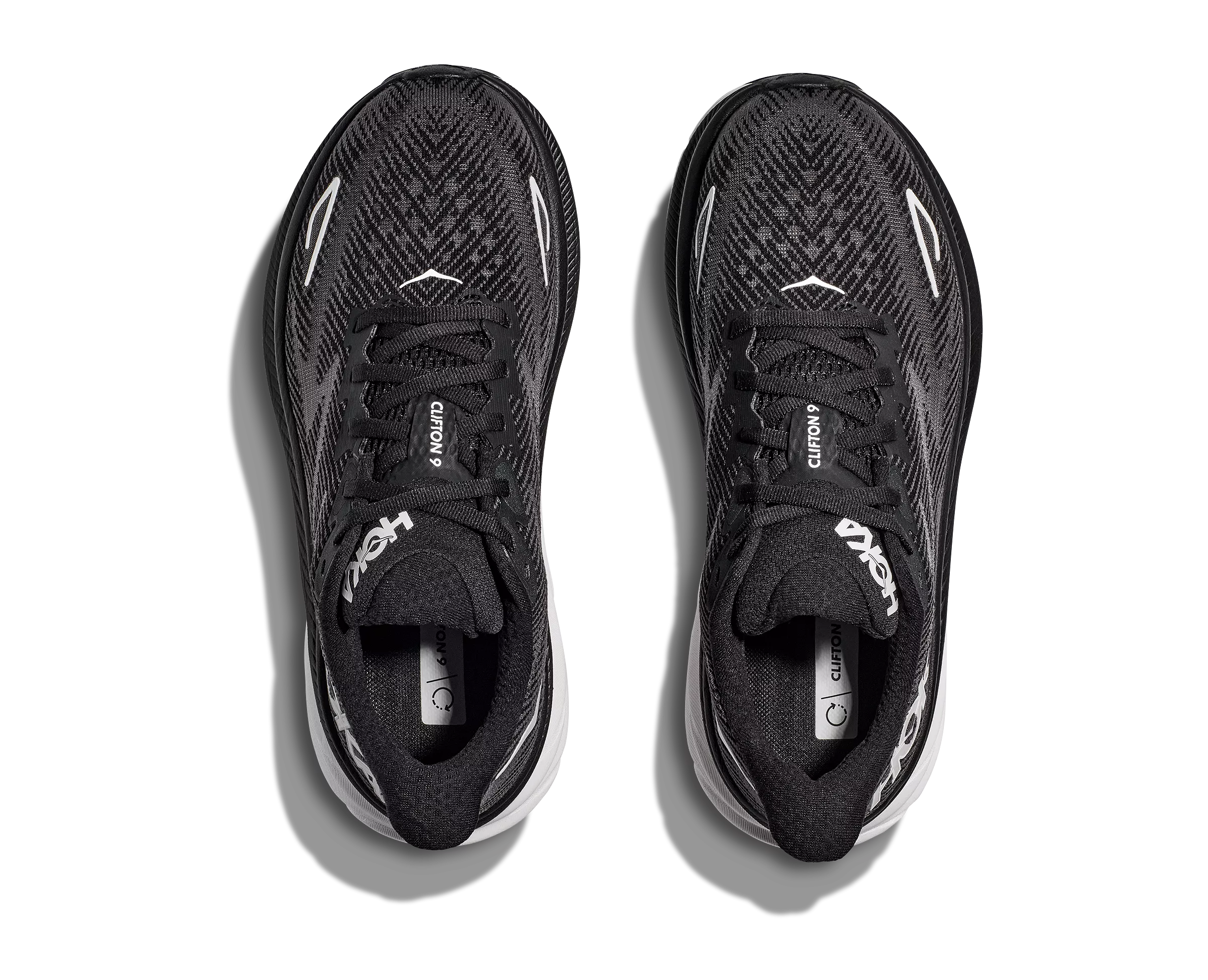 HOKA Men's Clifton 9 Wide Black/White