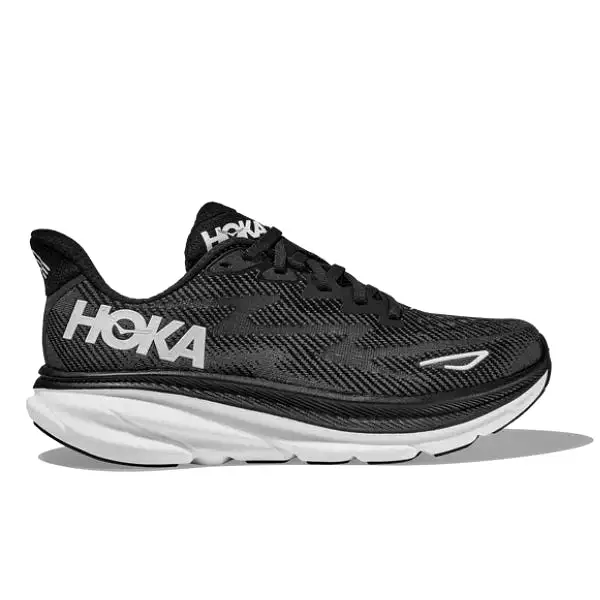 HOKA Men's (Medium Width) Clifton 9 Black / White