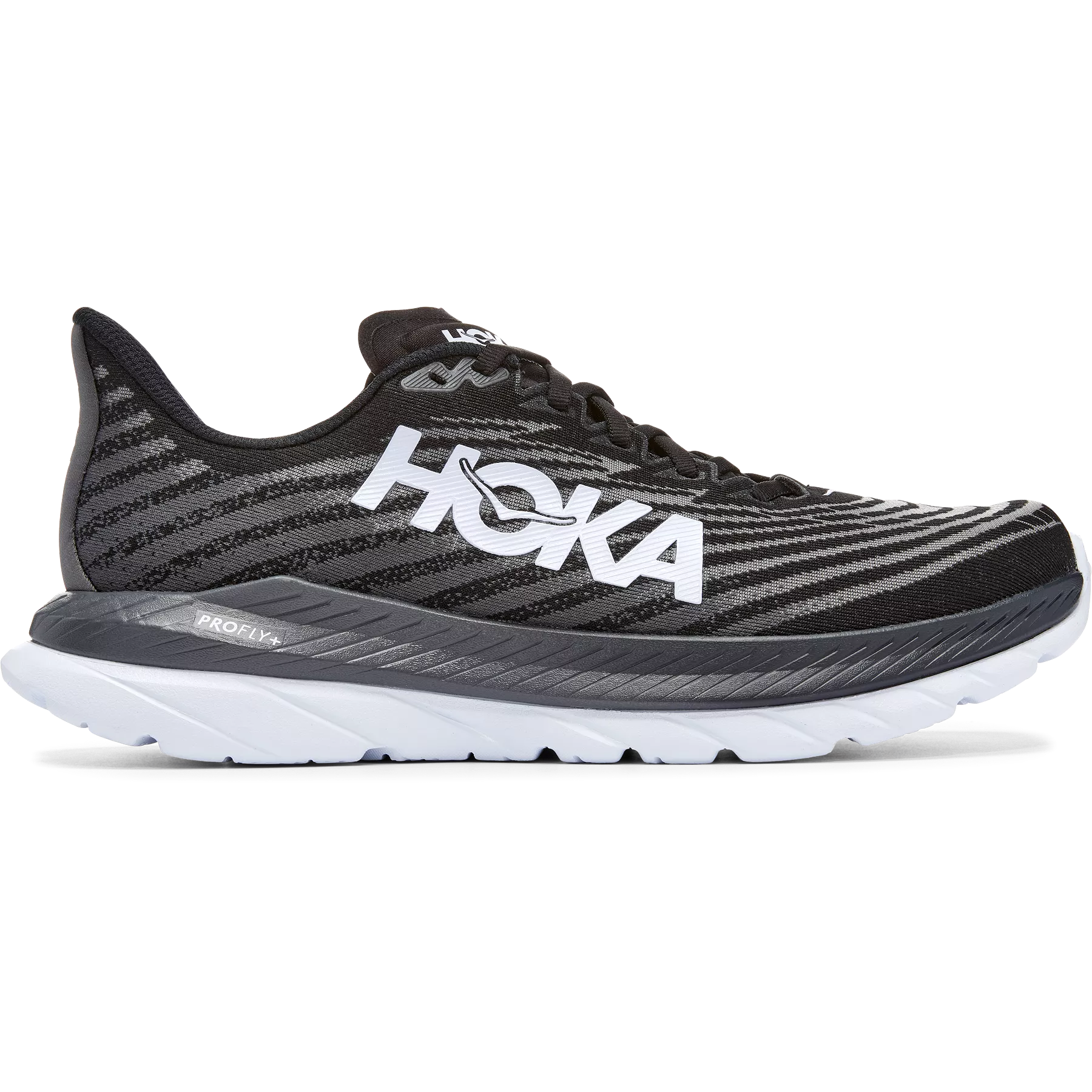 Men's Hoka One One Mach 5, Black/Castlerock, 10.5 2E Wide