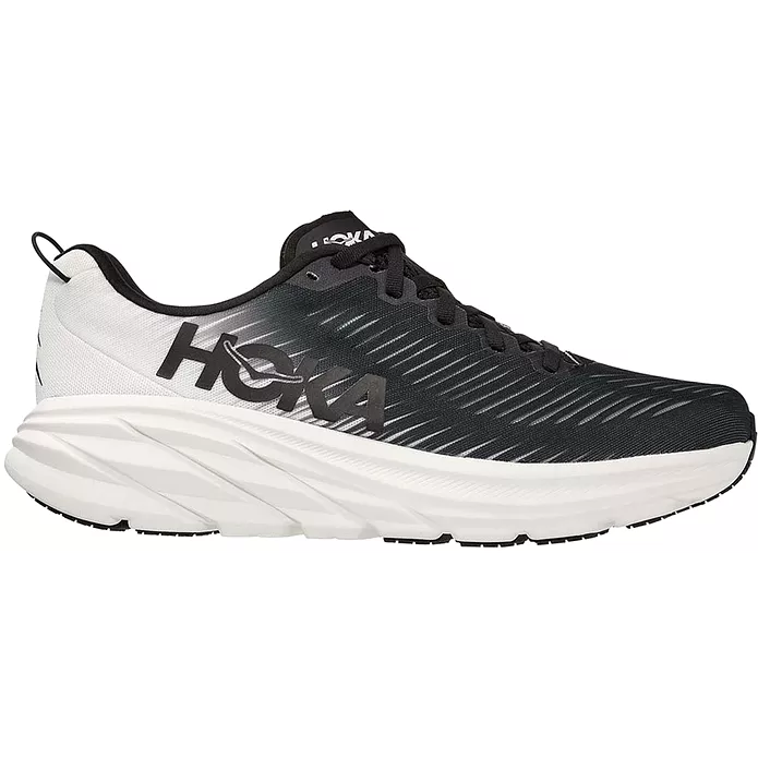 Men's Hoka One One Rincon 3, Black/White, 9.5 2E Wide