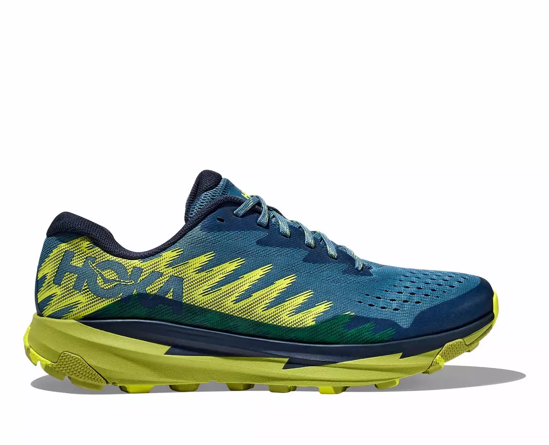 Men's Hoka One One Torrent 3, Blue Steel/Dark Citron, 10.5 D Medium