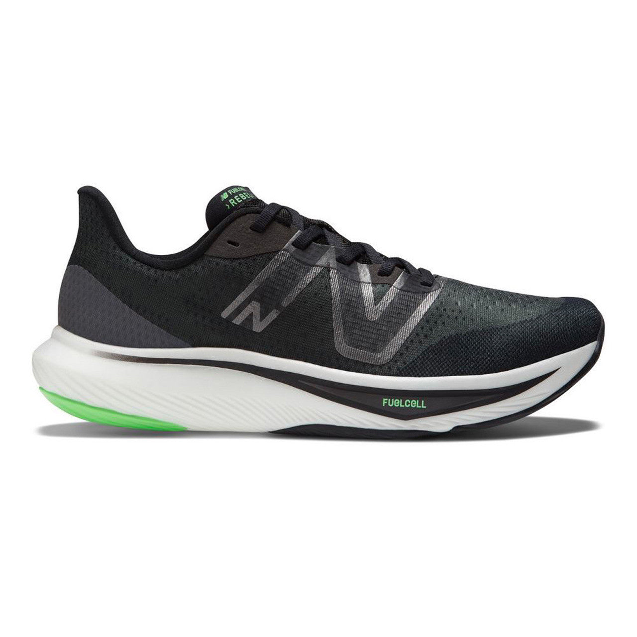 Men's New Balance FuelCell Rebel V3, Black/Inifinty Blue/Vibrant Spring, 7 D Medium