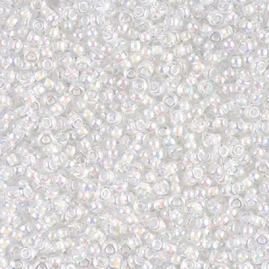 Miyuki Boncuk, MiyukiRoundBeads15/0-0284 White Lined Crystal AB