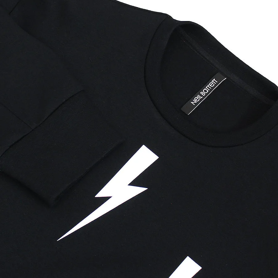 Neil Barrett - Halo Bolt Sweatshirt in Black/White