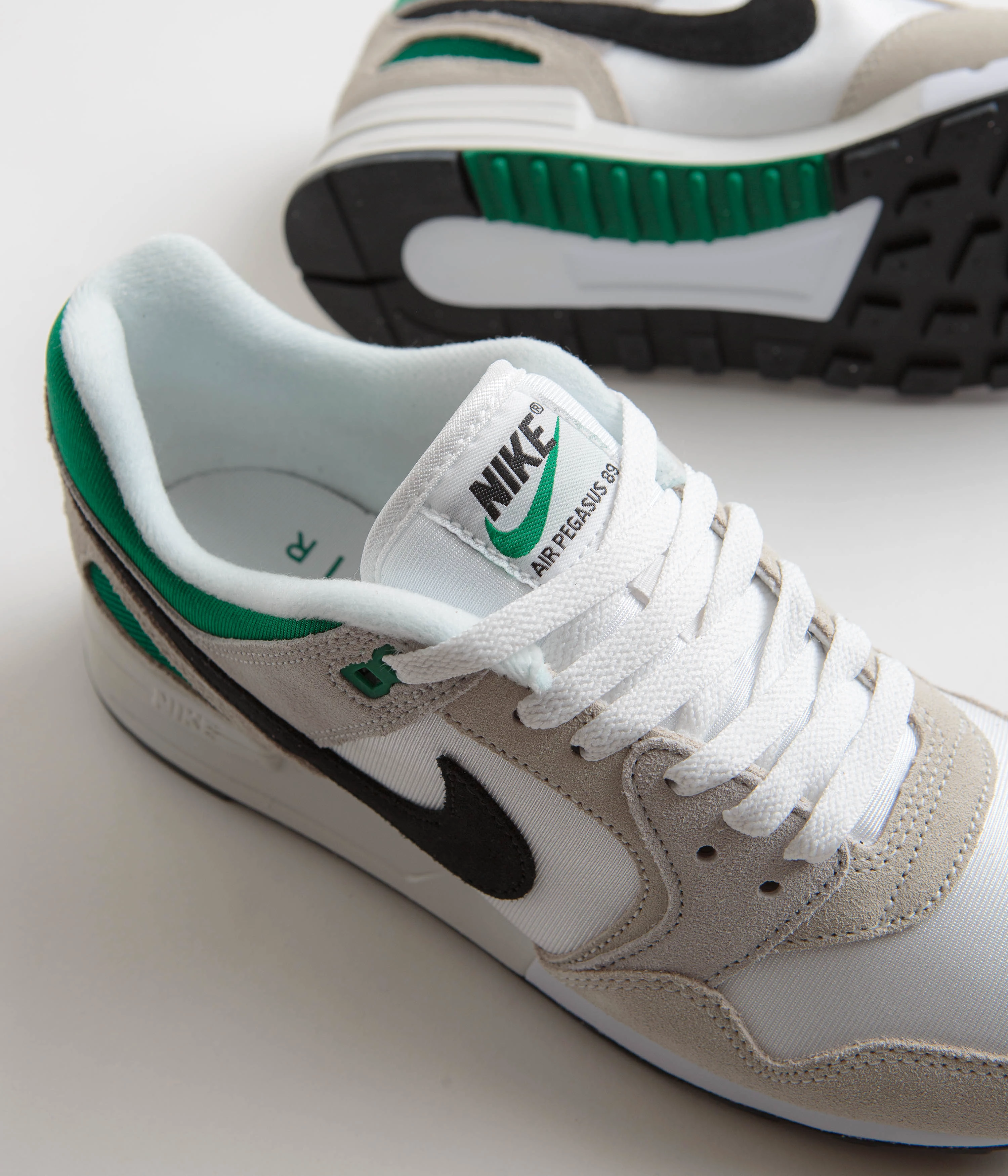 Nike Air Pegasus 89 Shoes - White / Black - Malachite - Photon Dust