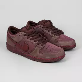 Nike SB Dunk Low Pro Shoes Burgundy Crush/Dark Team Red