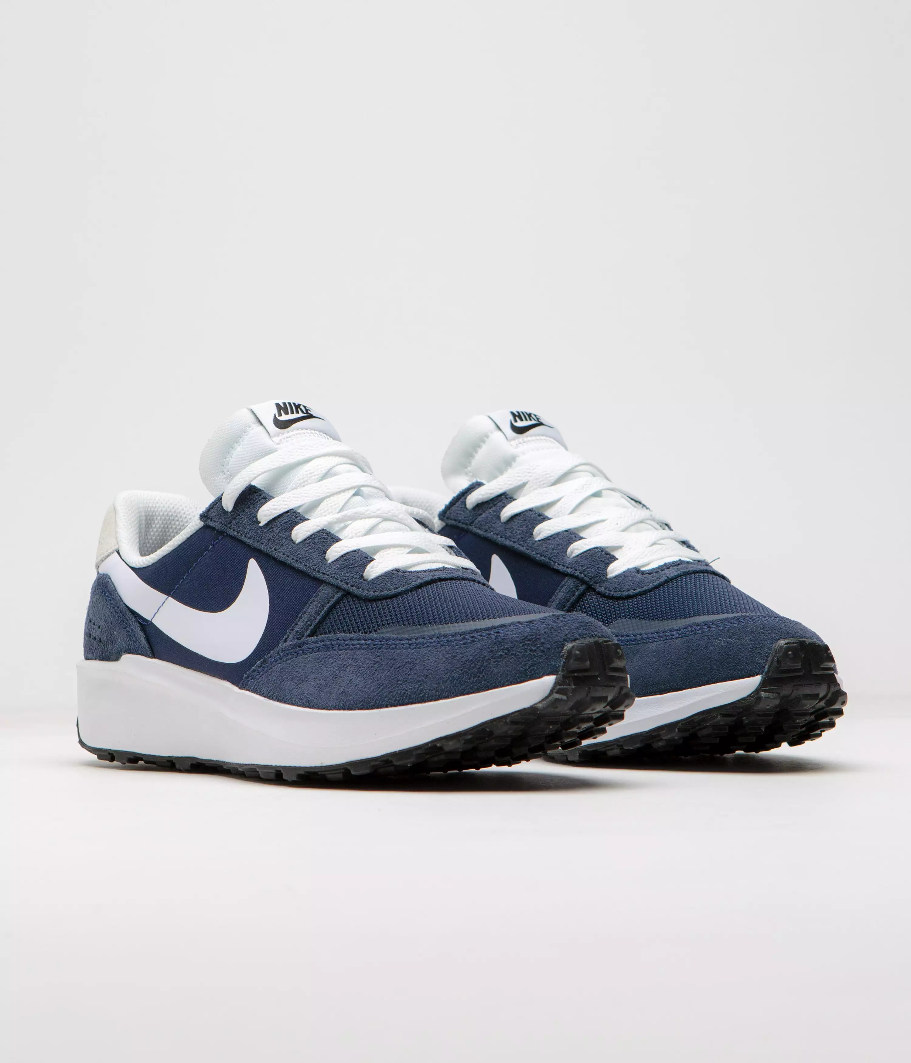 Nike Waffle Nav Shoes - Midnight Navy / White - Obsidian