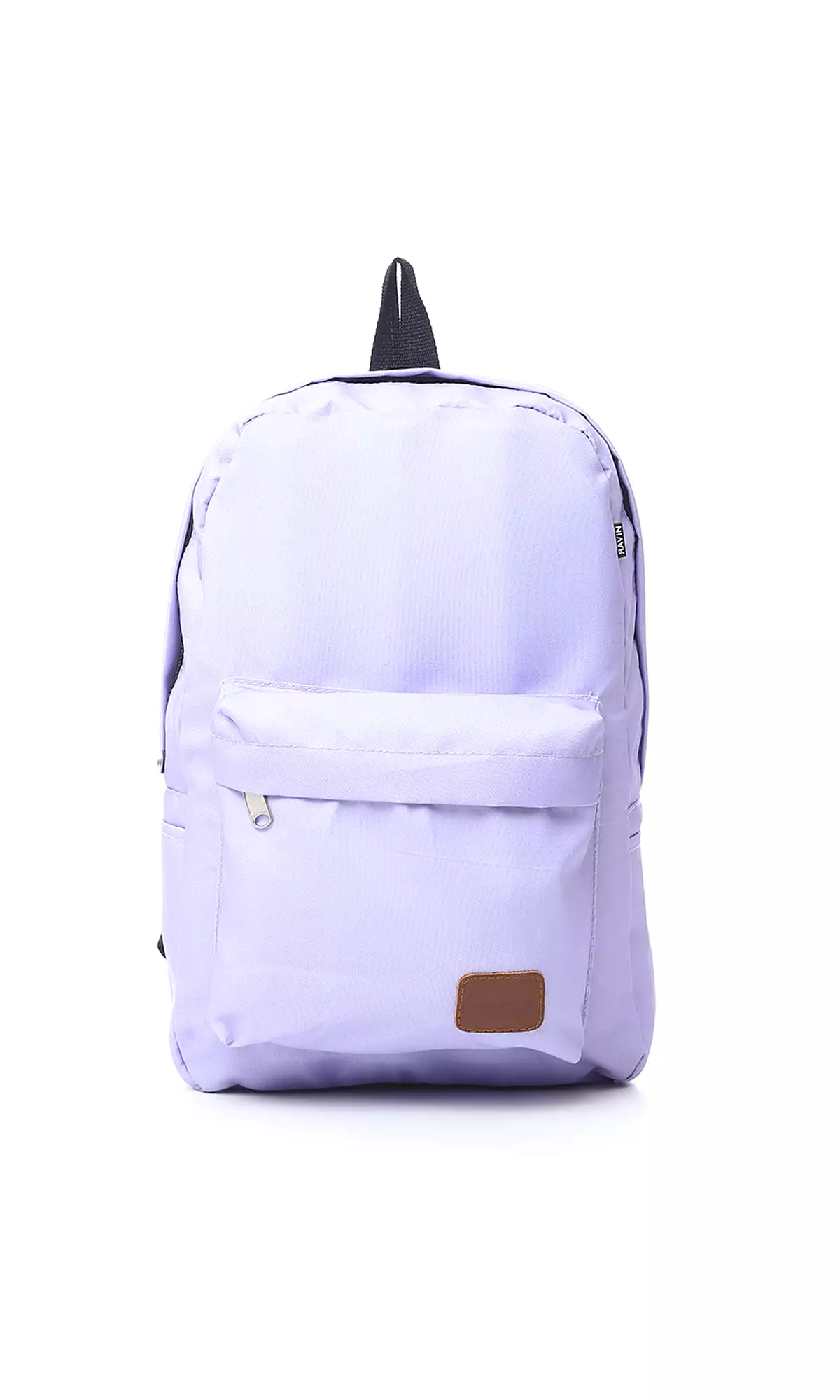 O174548 Solid Zipped Light Purple Laptop Backpack