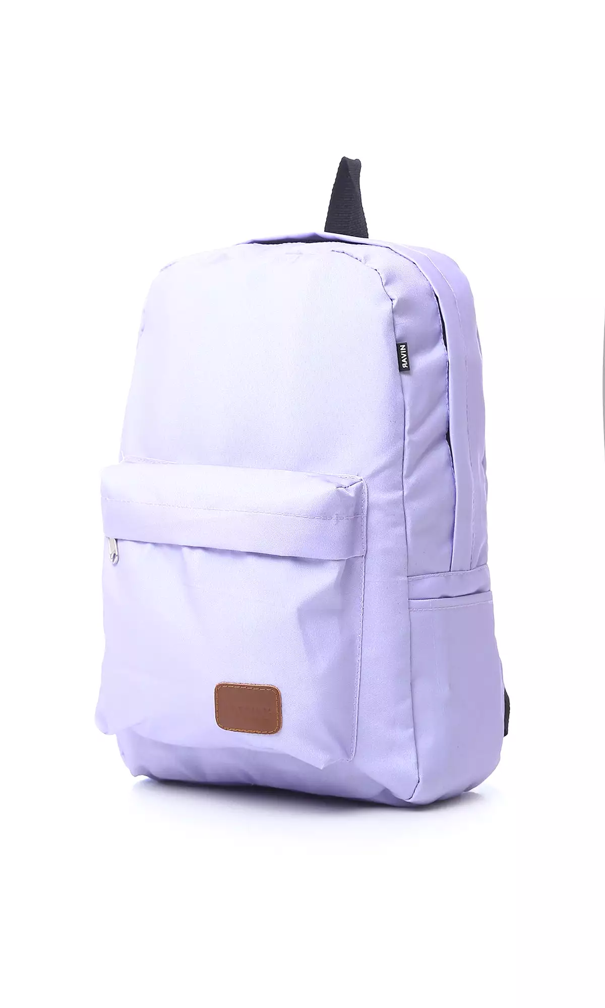 O174548 Solid Zipped Light Purple Laptop Backpack