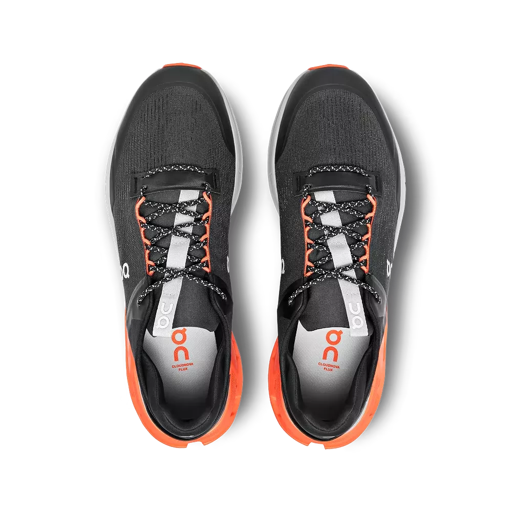 On Running Men's Cloudnova Flux Shoes - Black / Flame