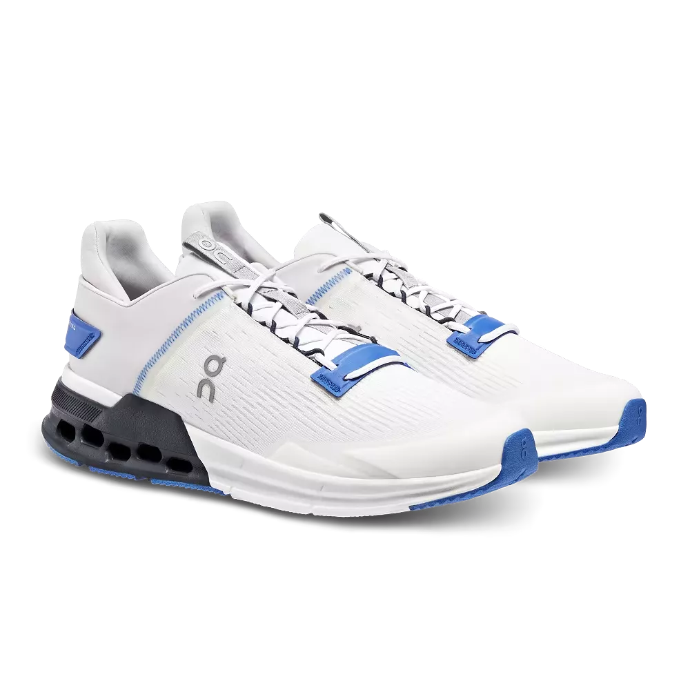 On Running Men's Cloudnova Flux Shoes - Undyed-White / Cobalt