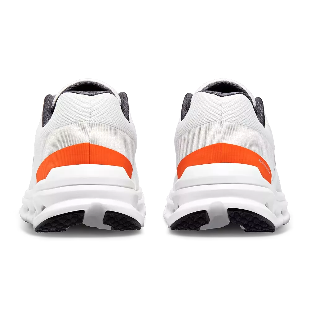 On Running Men's Cloudrunner Shoes - Undyed White / Flame