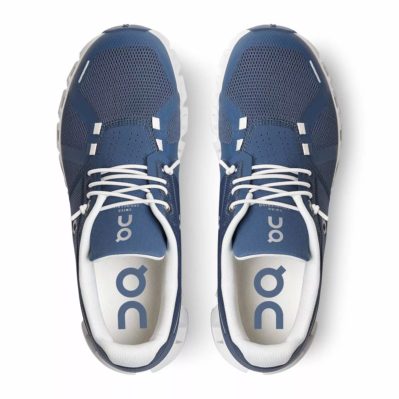 On Running Women's Cloud 5 Shoes - Denim / White