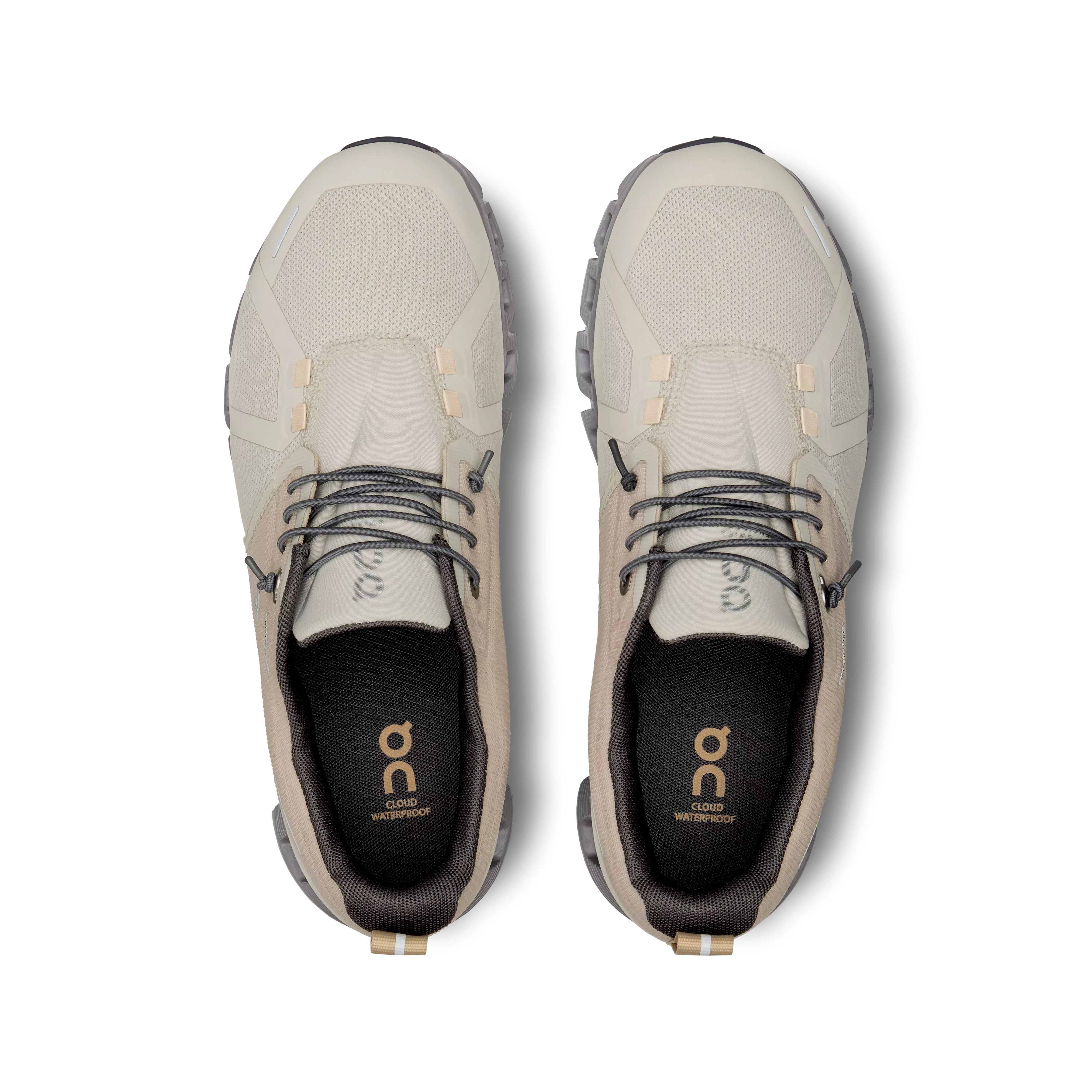 On Running Women's Cloud 5 Waterproof Shoes - Pearl / Fog