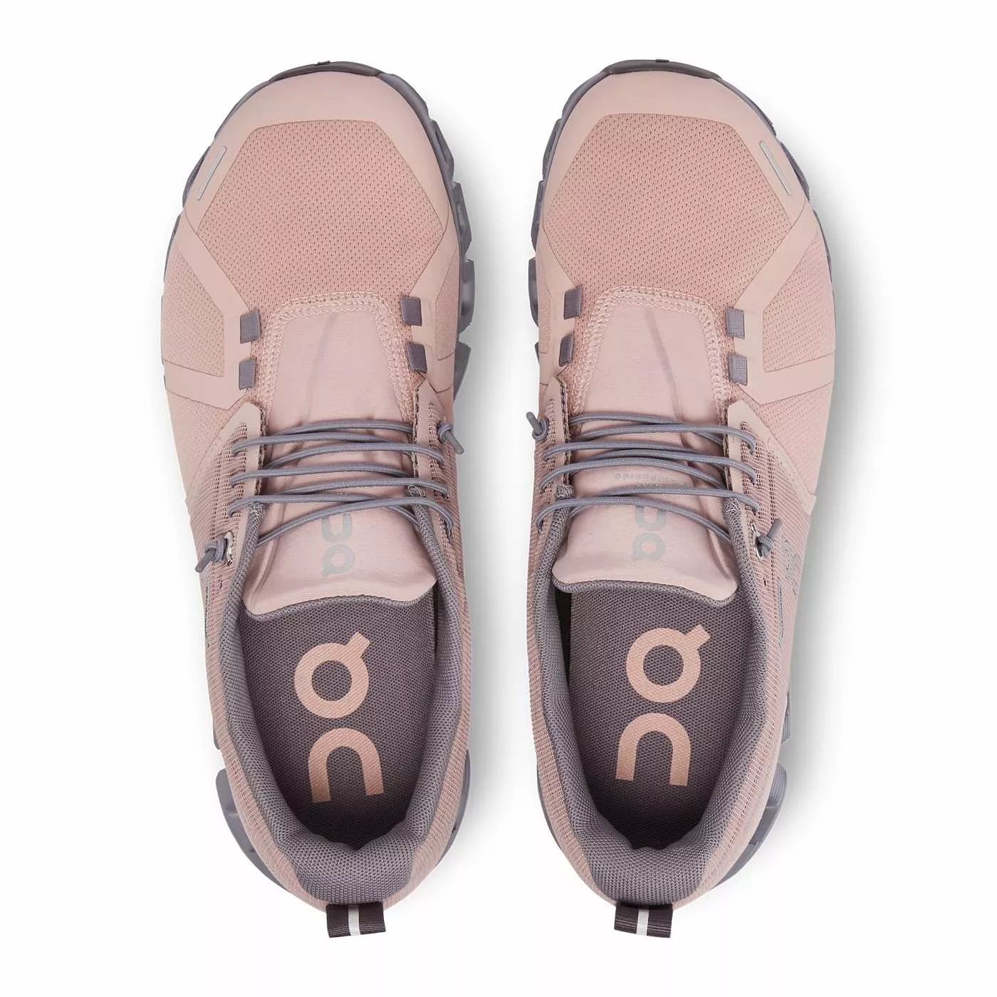 On Running Women's Cloud 5 Waterproof Shoes - Rose / Fossil