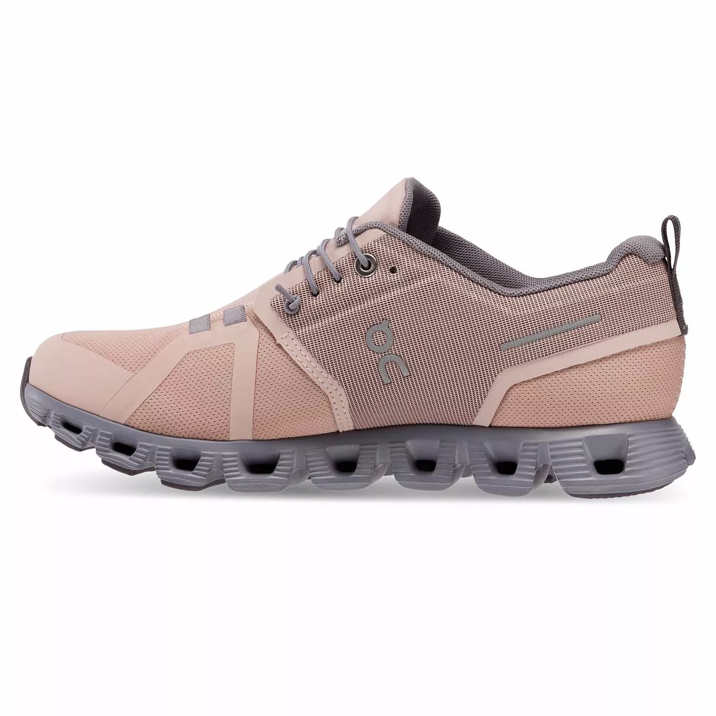 On Running Women's Cloud 5 Waterproof Shoes - Rose / Fossil