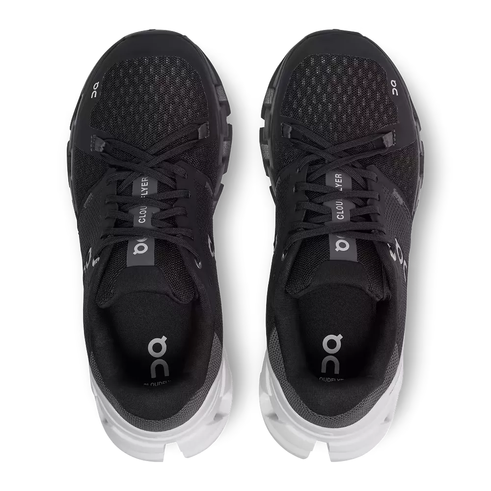 On Running Women's Cloudflyer 4 Shoes - Black / White