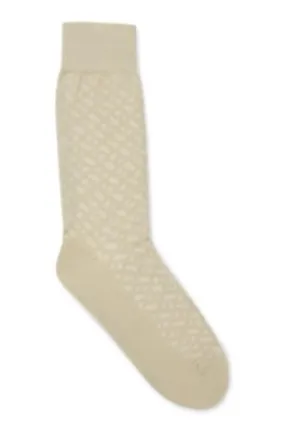 Regular-length socks with monogram pattern