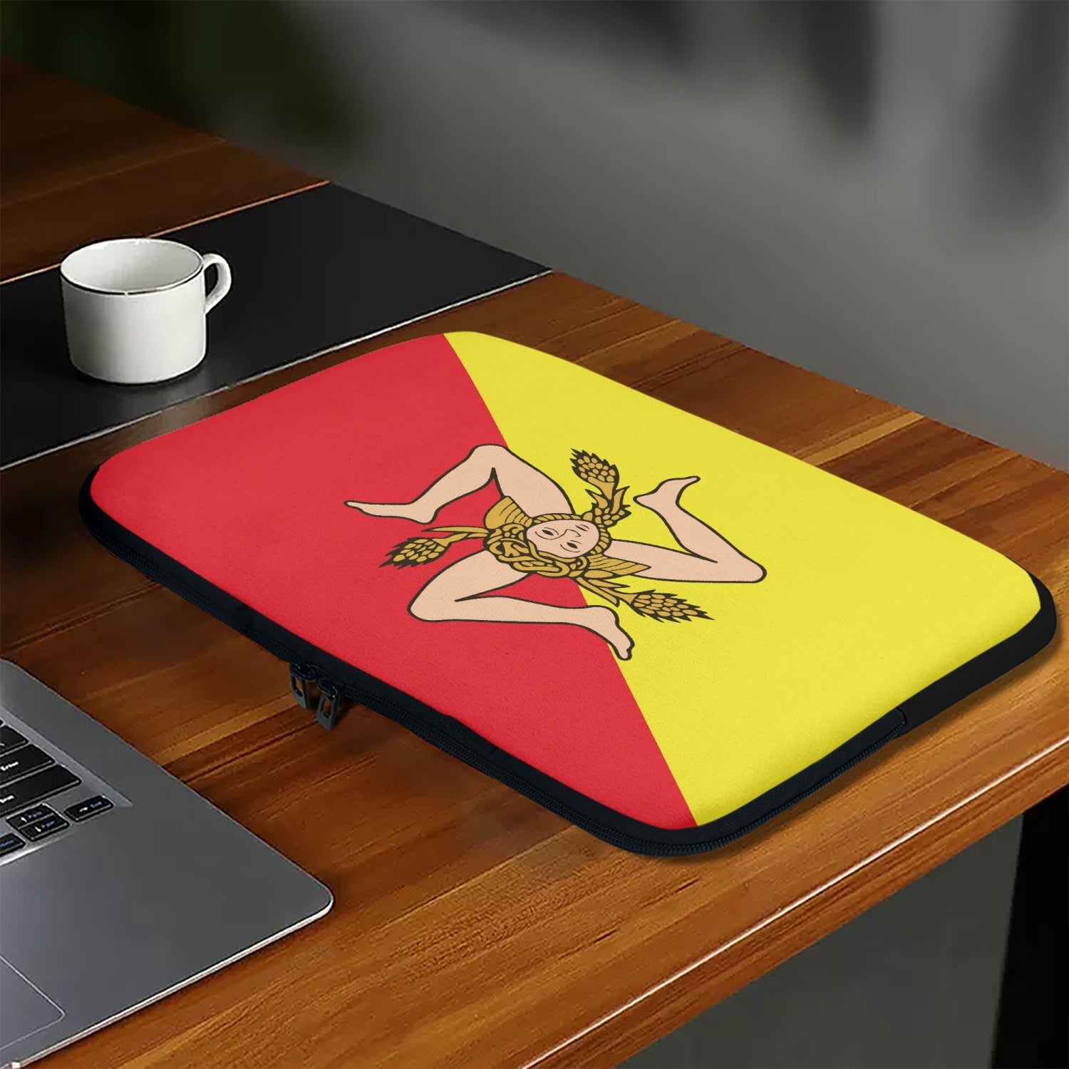 Sicily Flag - Laptop Sleeve - without black handles