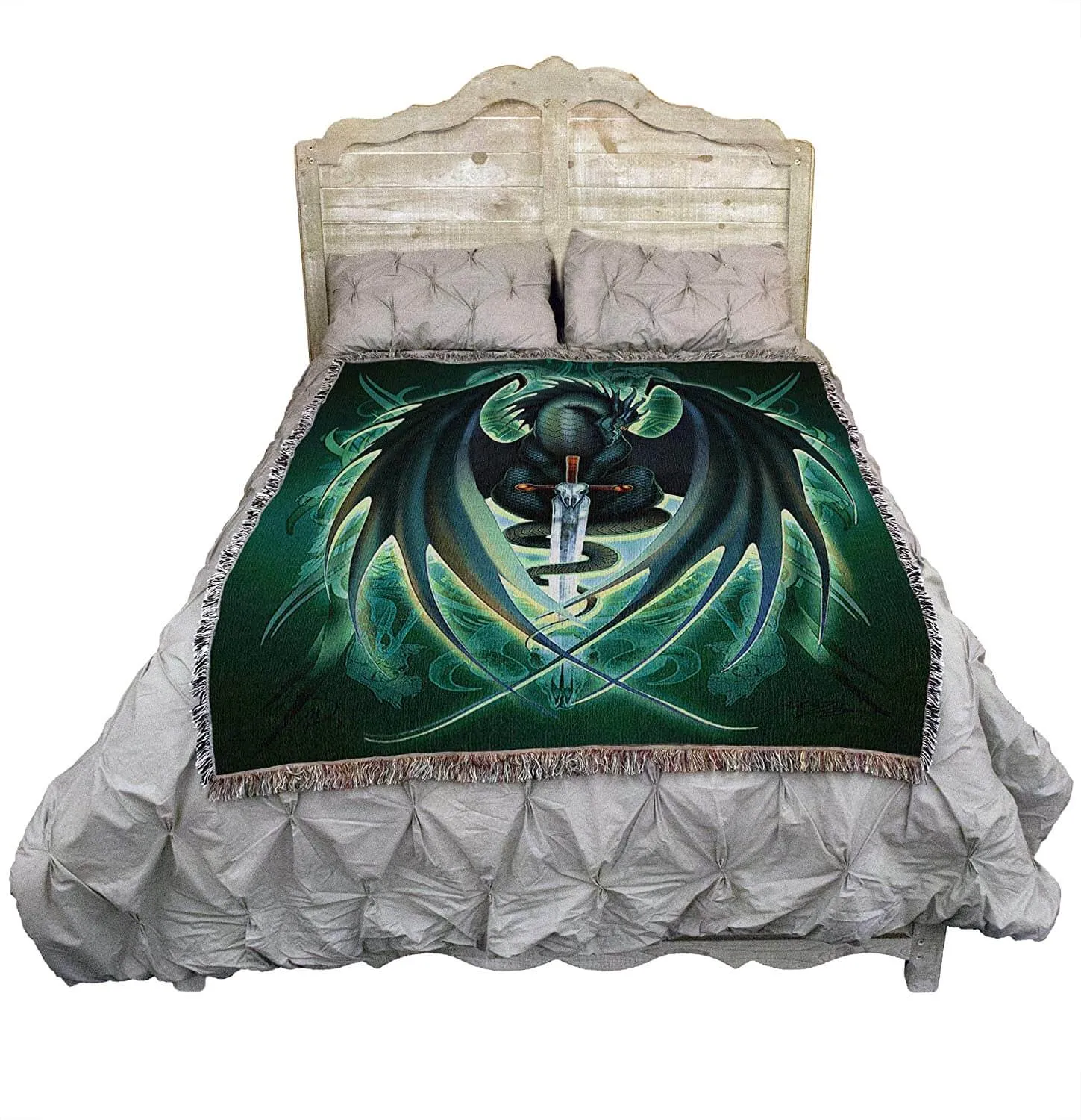 Skull Blade Dragon Tapestry Blanket