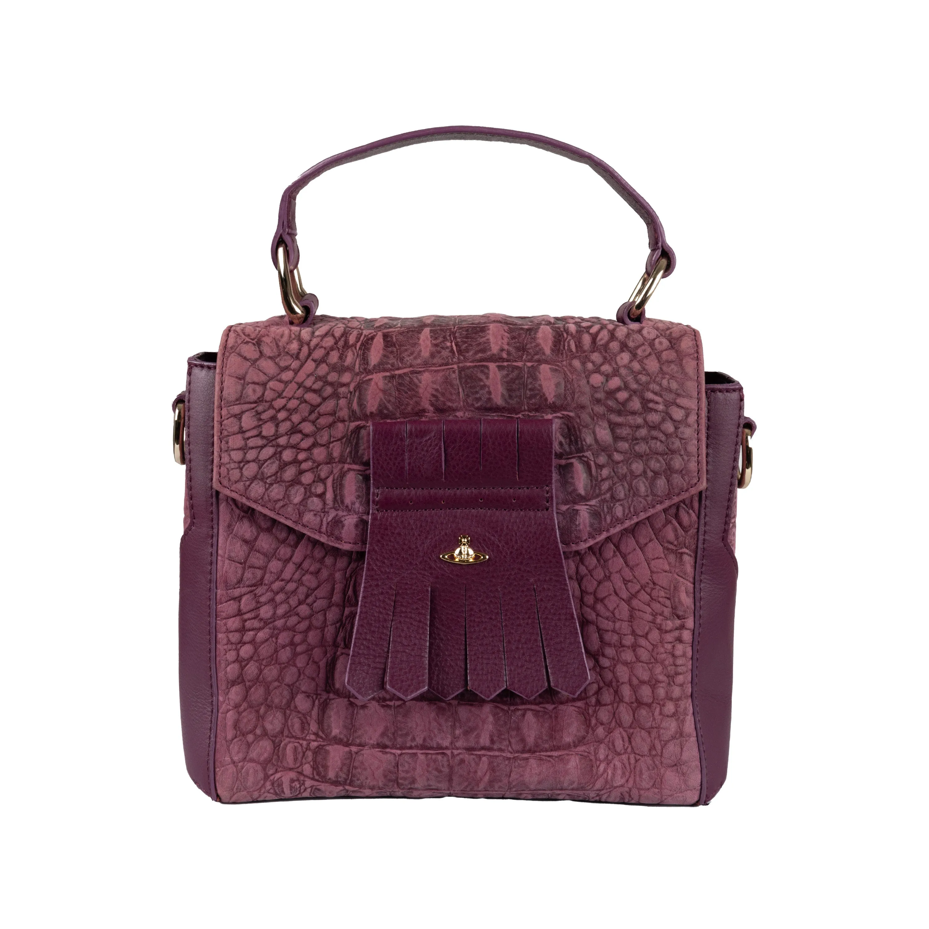 Vivienne Westwood Croc-embossed Shoulder Bag - '10s