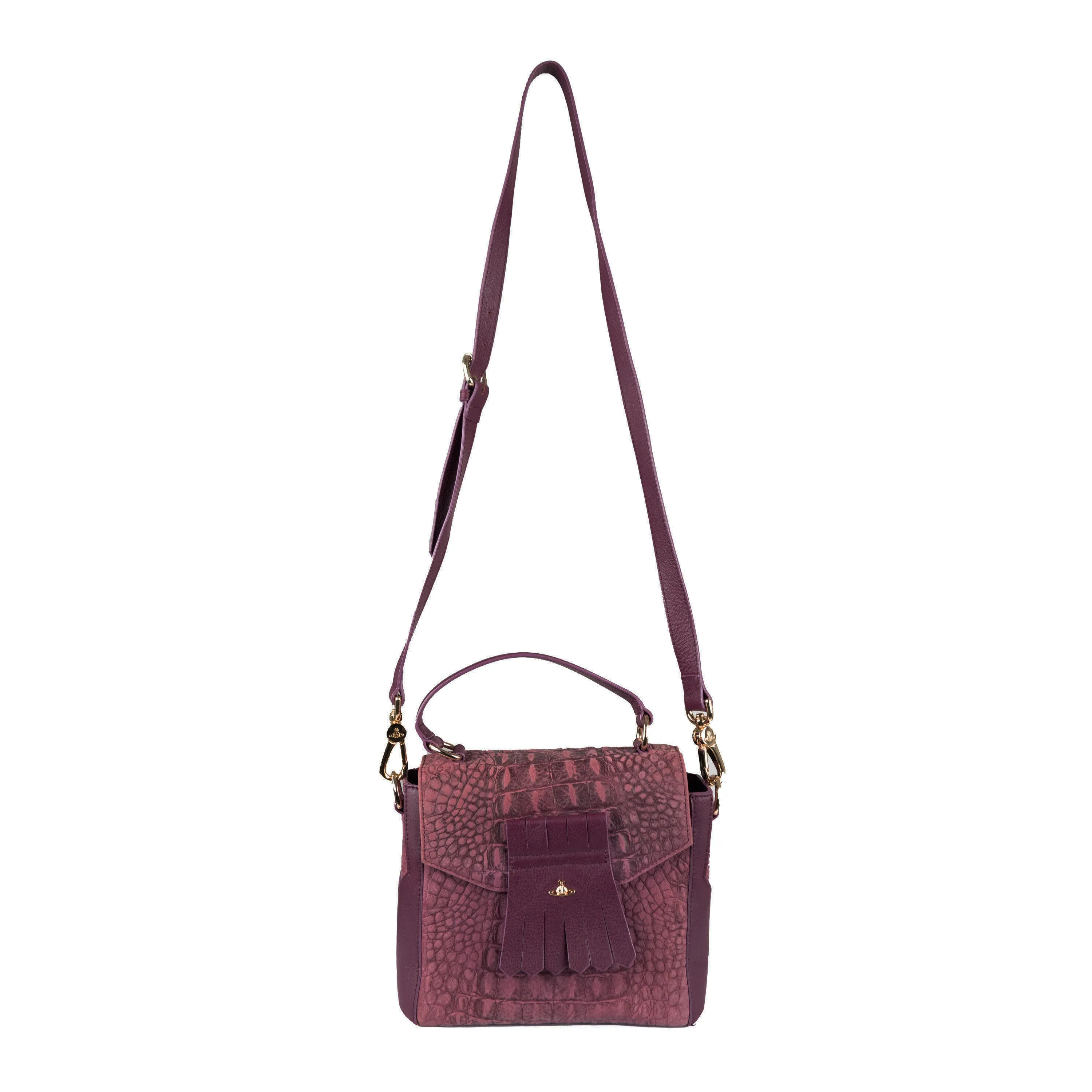 Vivienne Westwood Croc-embossed Shoulder Bag - '10s