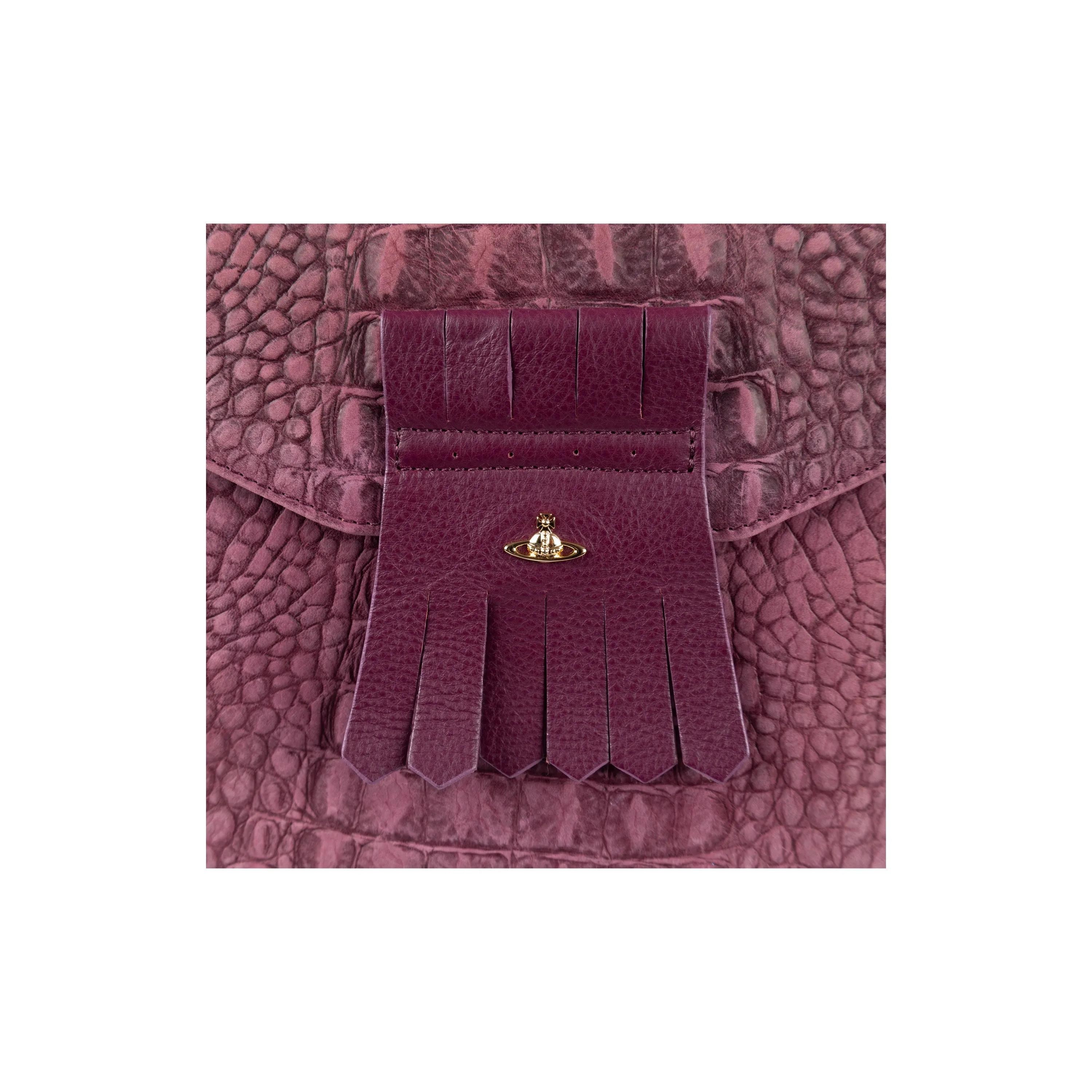 Vivienne Westwood Croc-embossed Shoulder Bag - '10s