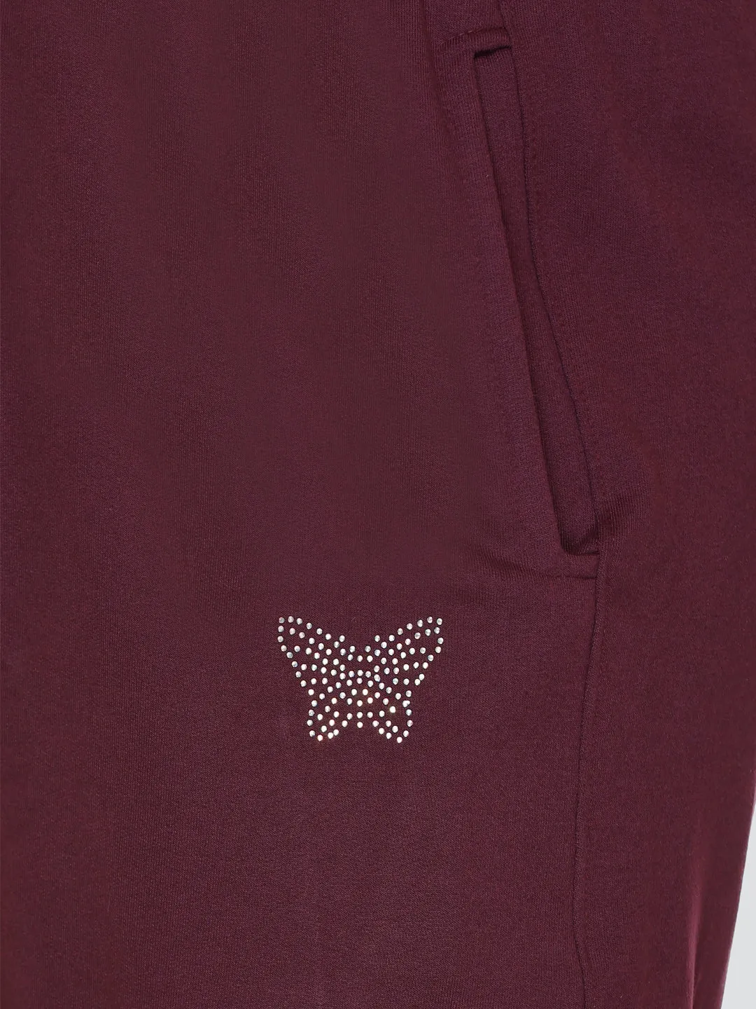 Winter Wear Cozy Fleece Track Pants - Wine