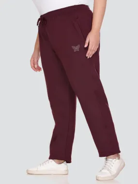 Winter Wear Cozy Fleece Track Pants - Wine